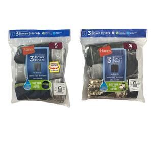 Hanes Boys Tagless Boxer Briefs ComfortSoft 6-Pairs Size S (6-8) Cool No Ride Up